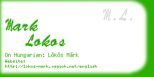 mark lokos business card